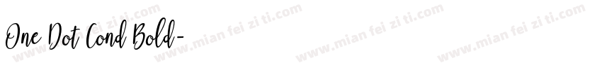 One Dot Cond Bold字体转换